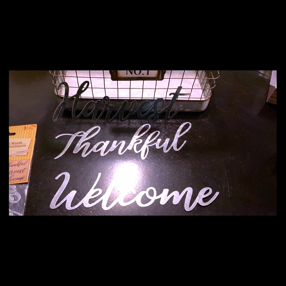 Autumn Galvanized Metal Words